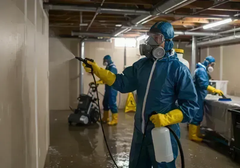 Basement Sanitization and Antimicrobial Treatment process in Arlington Heights, IL