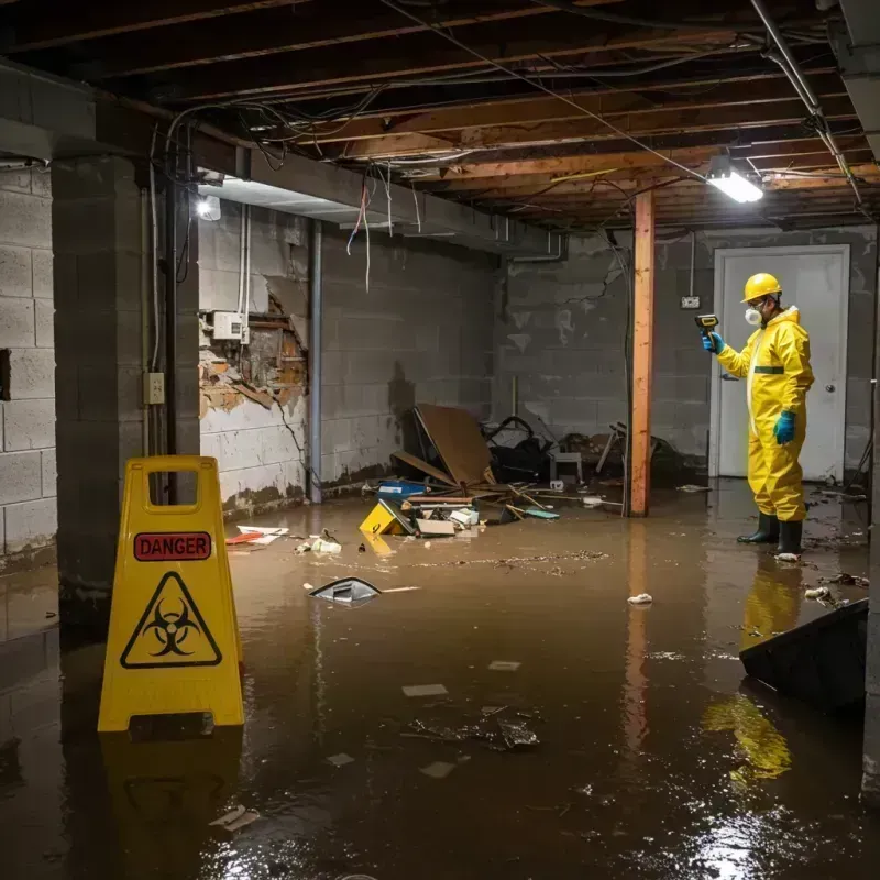 Flooded Basement Electrical Hazard in Arlington Heights, IL Property